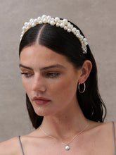 Load image into Gallery viewer, Angels Whisper Blair Pearl Statement Headband White
