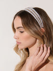 Angels Whisper Harper Triple Pearl Headband Gold