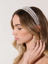 Load image into Gallery viewer, Angels Whisper Harper Triple Pearl Headband Gold
