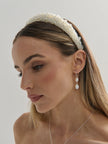Angels Whisper Pia Faux Pearl Statement Headband White