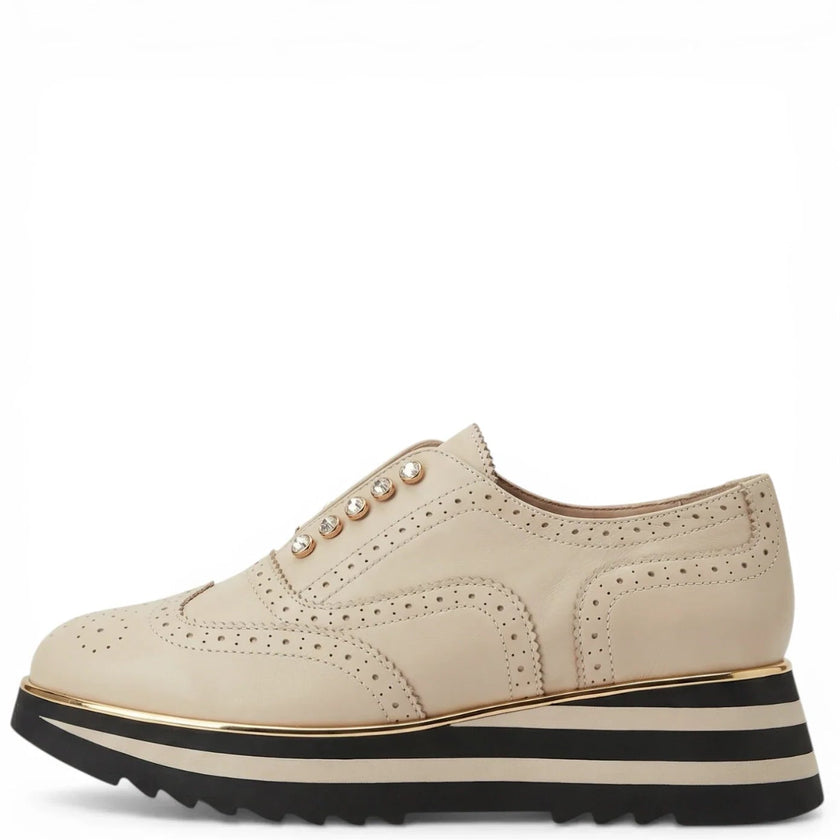 Alfie & Evie Houston Platform Sneaker Cream Leather