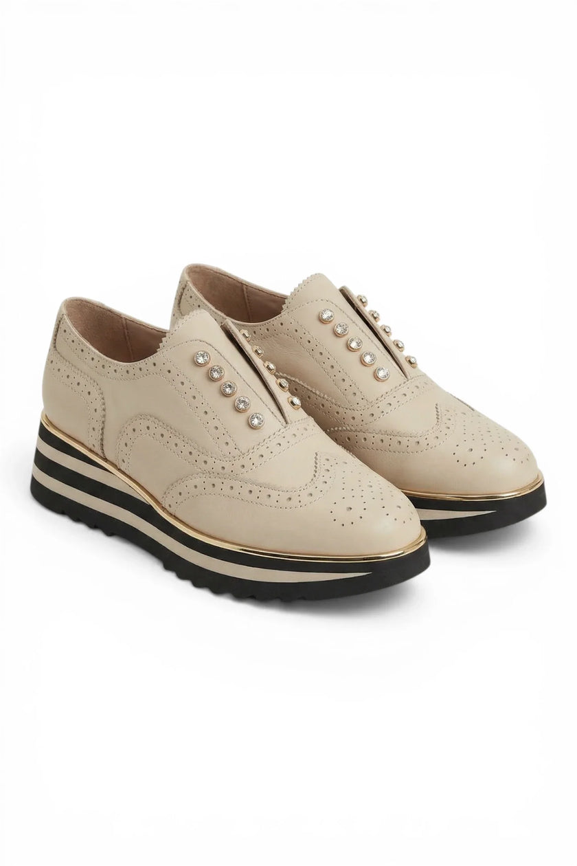 Alfie & Evie Houston Platform Sneaker Cream Leather