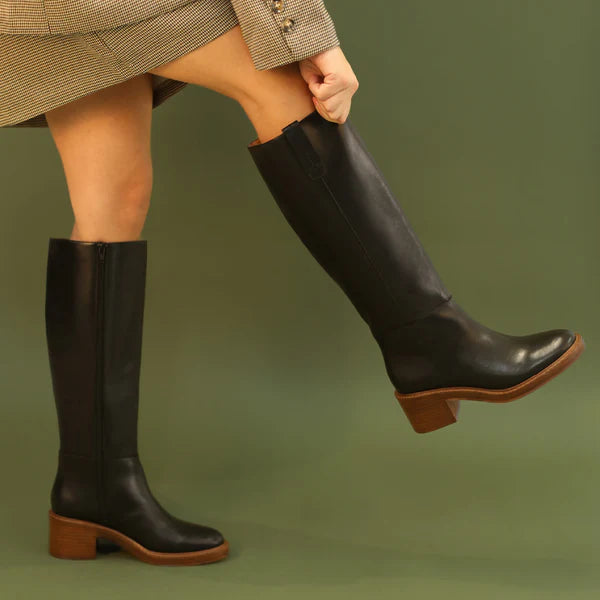 EOS Harriet Long Boot Black Leather
