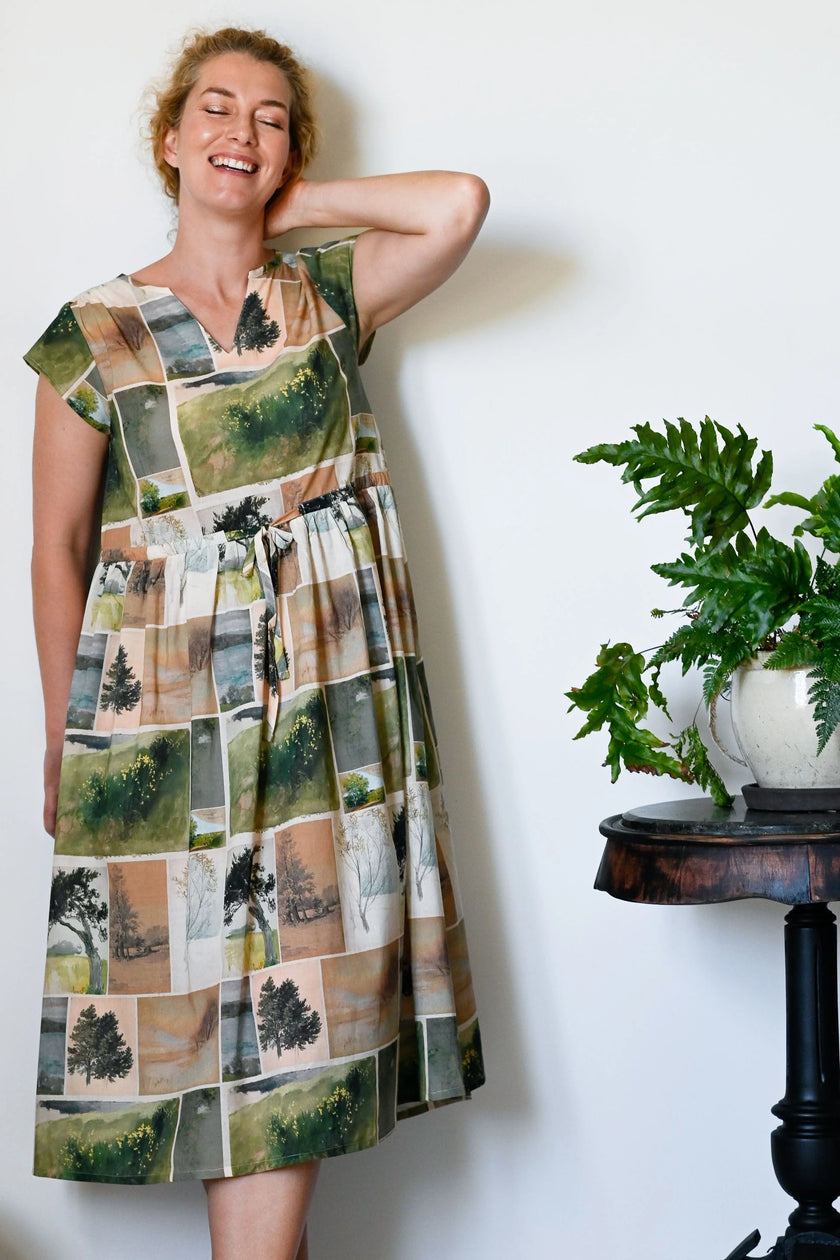 Lazybones Heidi Dress Nature Studies Print