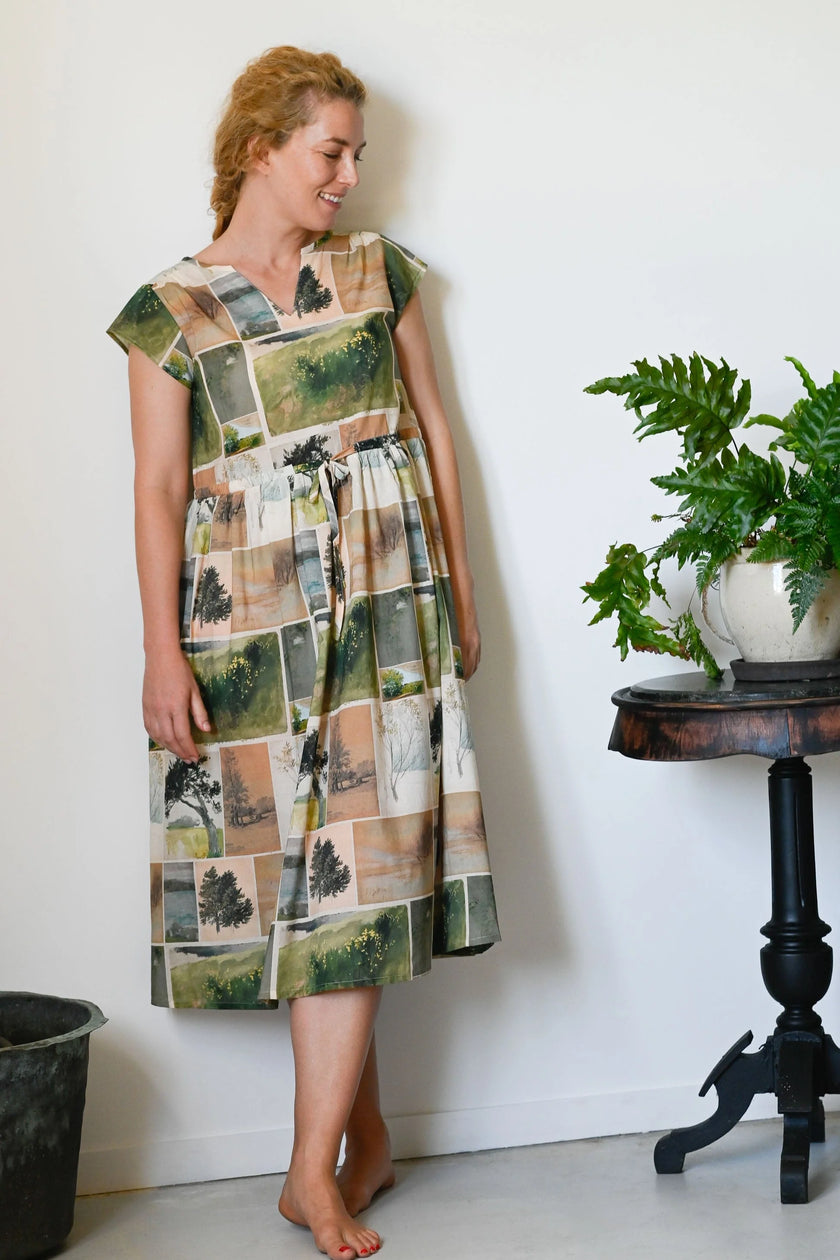 Lazybones Heidi Dress Nature Studies Print