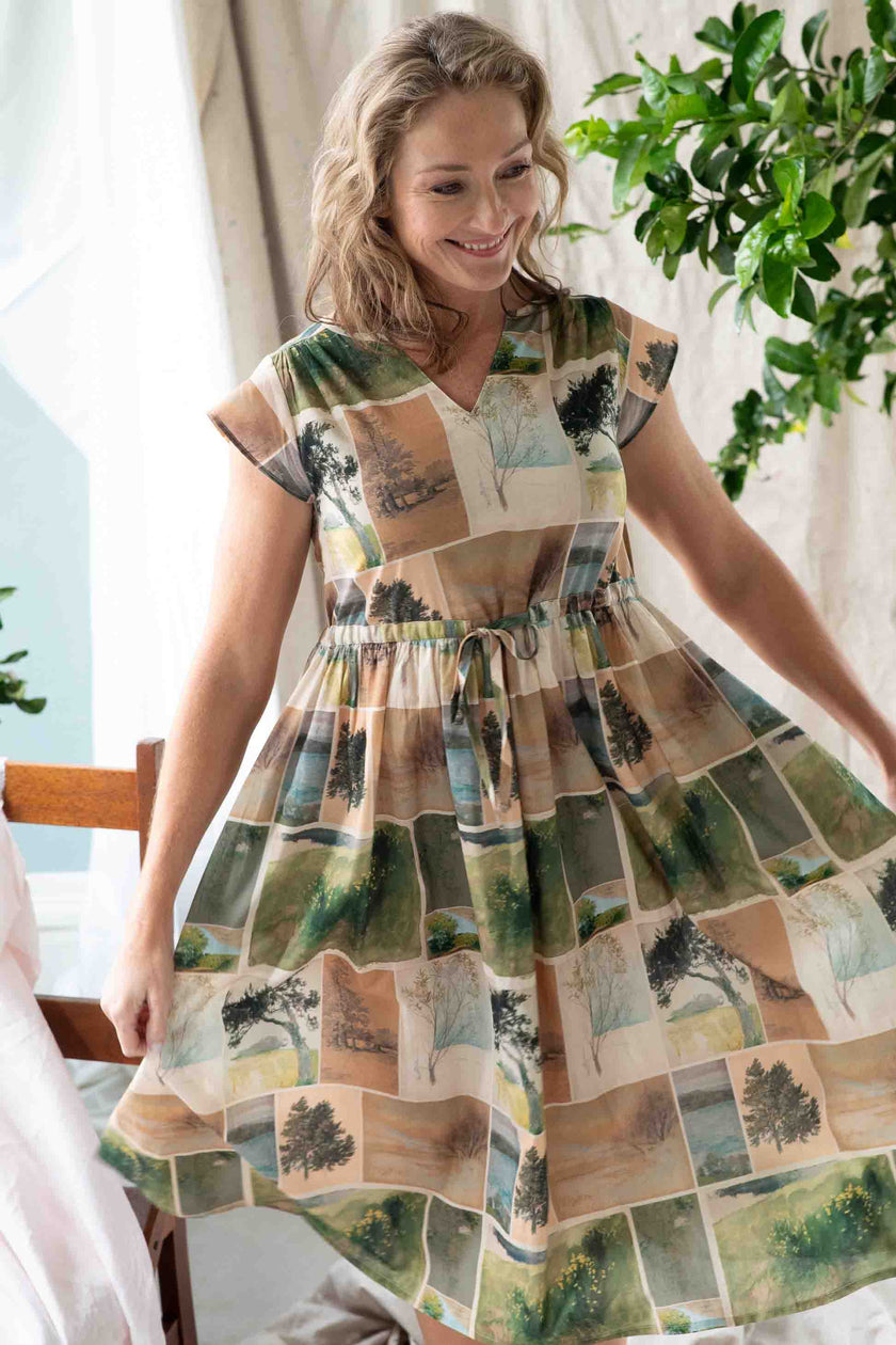 Lazybones Heidi Dress Nature Studies Print