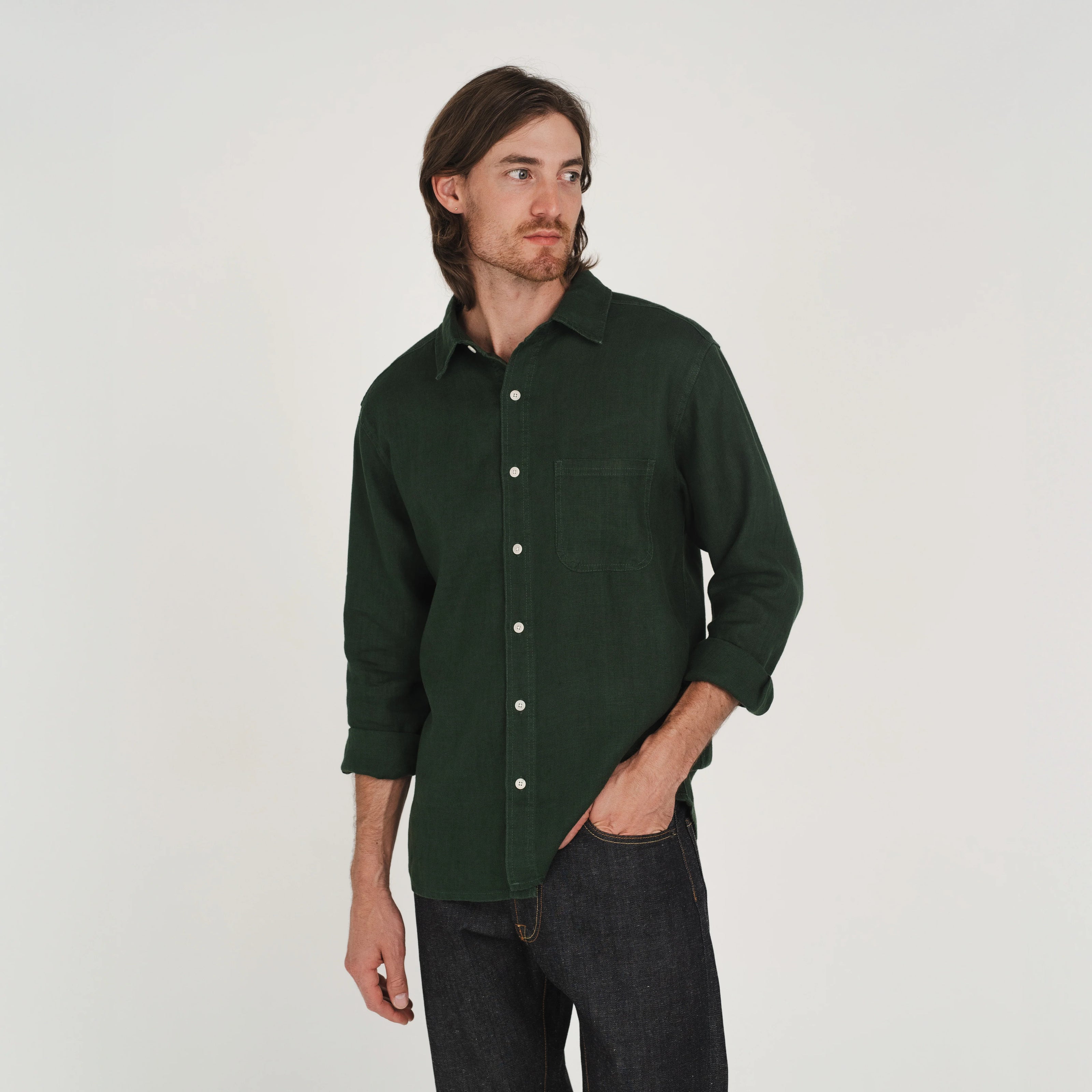 Hemp Clothing Australia Heritage Shirt Army Green