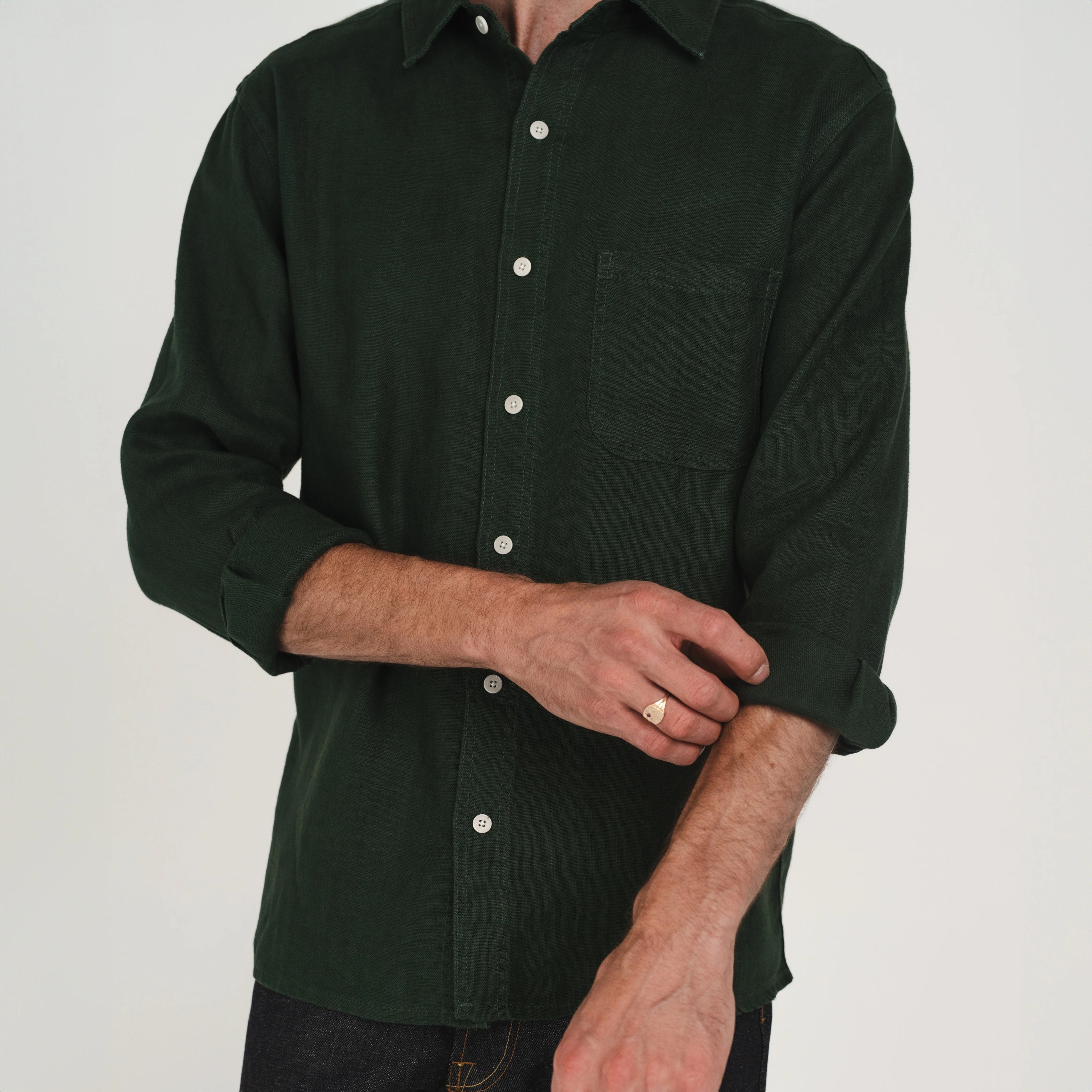 Hemp Clothing Australia Heritage Shirt Army Green