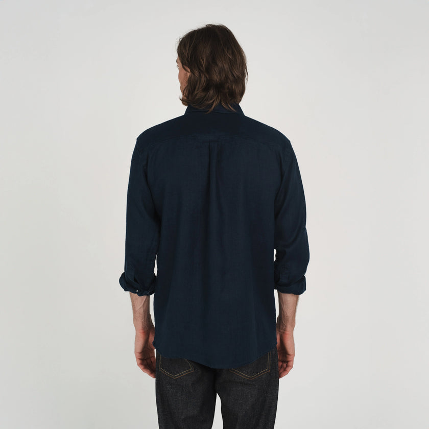 Hemp Clothing Australia Heritage Shirt Navy