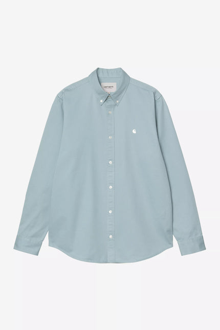 Carhartt WIP L/S Madison Shirt Tourmaline / White