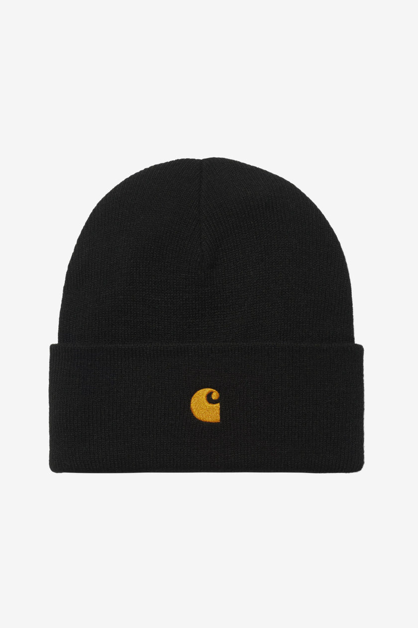 Carhartt WIP Chase Beanie Black / Gold