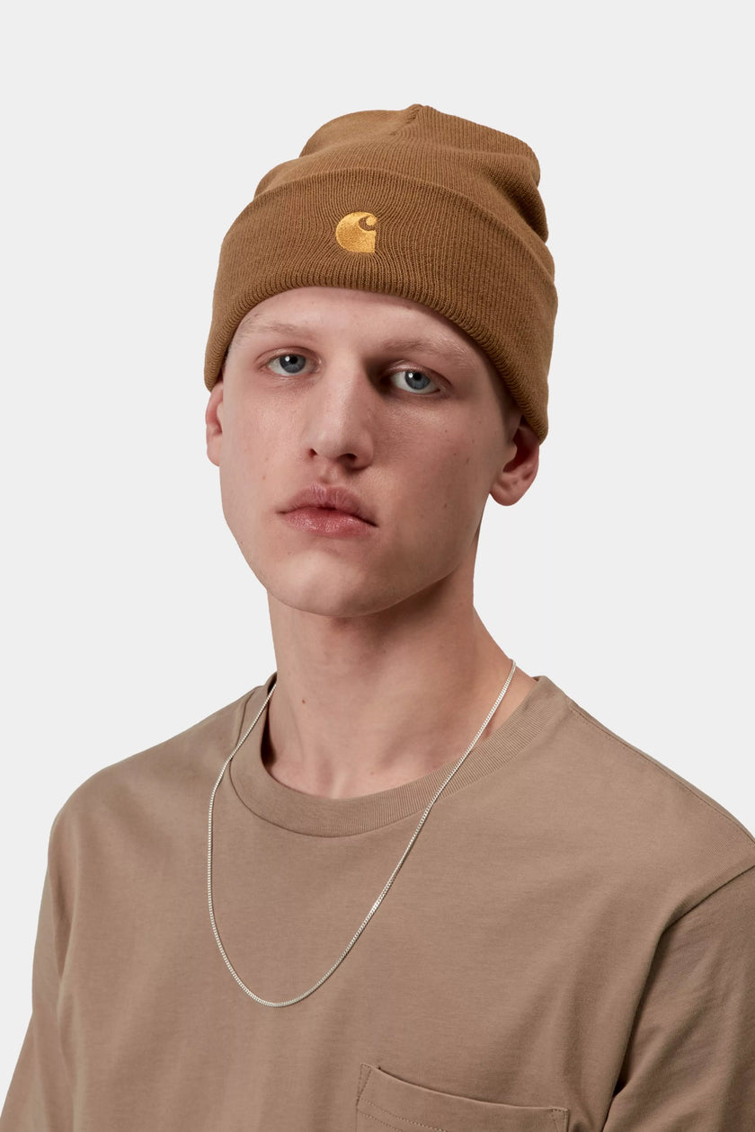 Carhartt WIP Chase Beanie Hamilton Brown / Gold