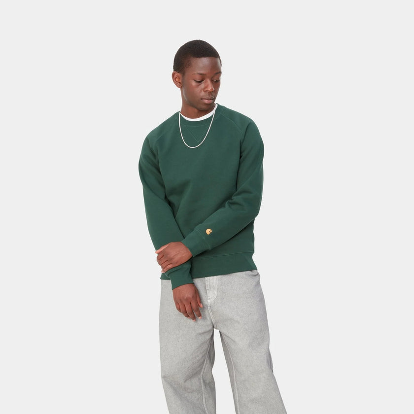Carhartt WIP Chase Sweat Discovery Green/Gold