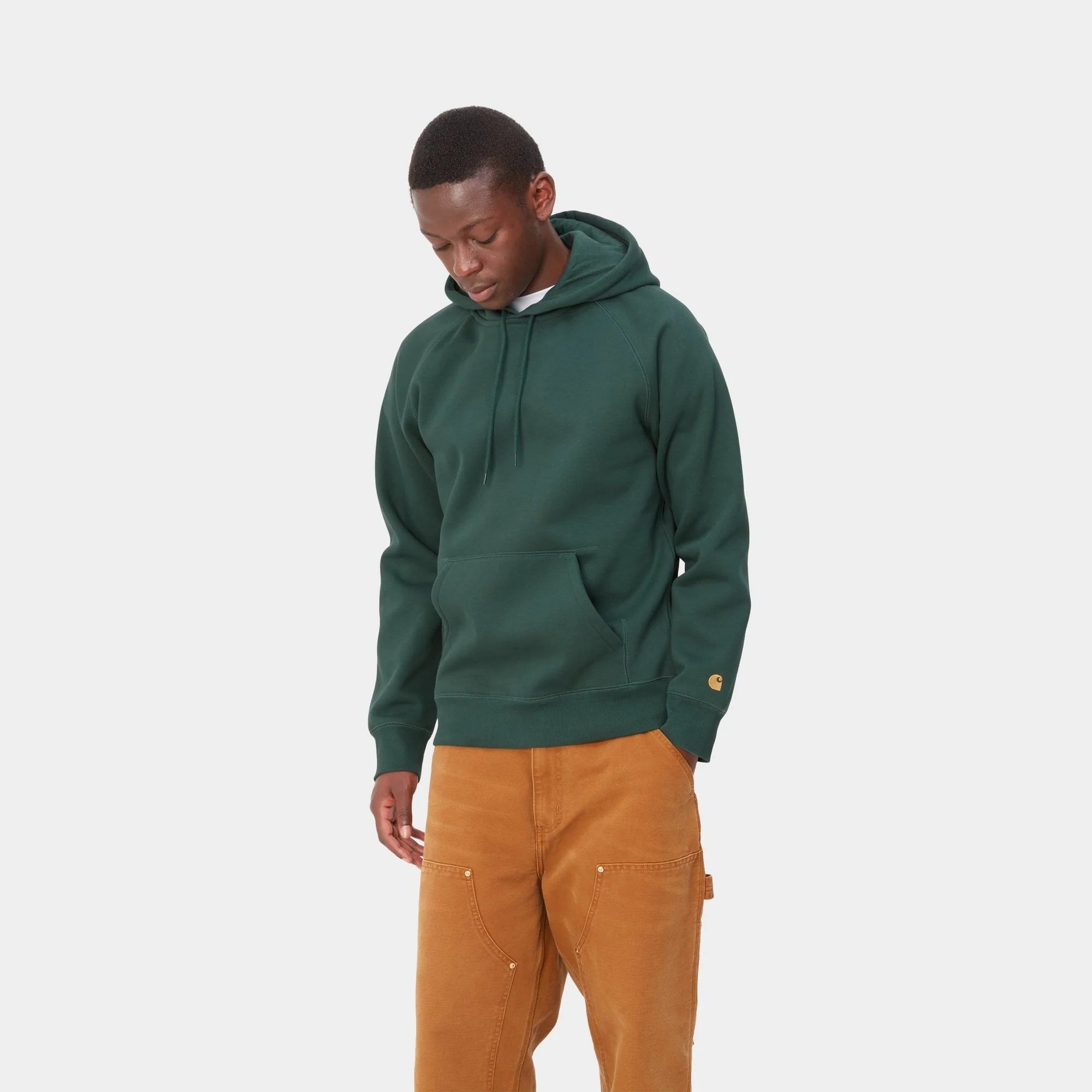 Carhartt WIP Hooded Chase Sweat Discovery Green/Gold
