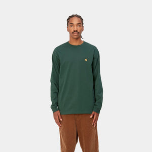 Carhartt WIP L/S Chase T-Shirt Discovery Green/Gold