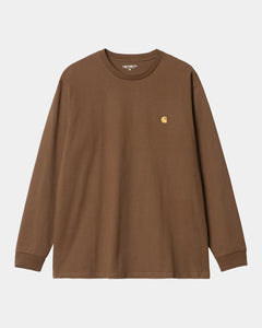 Carhartt WIP L/S Chase T-Shirt Tamarind/Gold