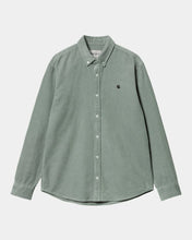 Load image into Gallery viewer, Carhartt WIP L/S Madison Cord Shirt Glassy Teal/Black
