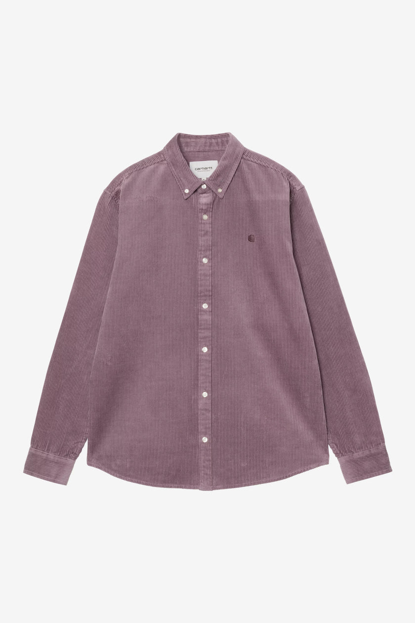 Carhartt WIP L/S Madison Cord Shirt Phlox