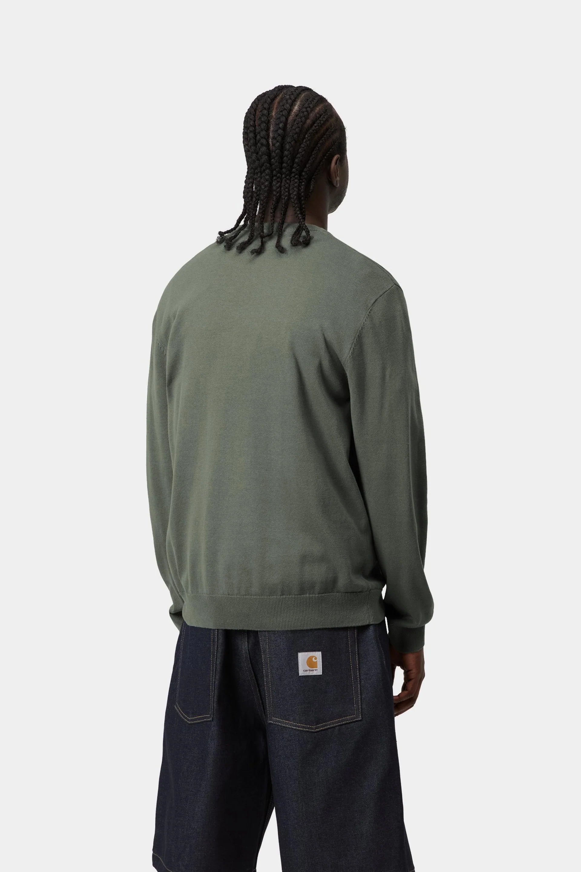 Carhartt WIP Madison Sweater Velvet Green / White
