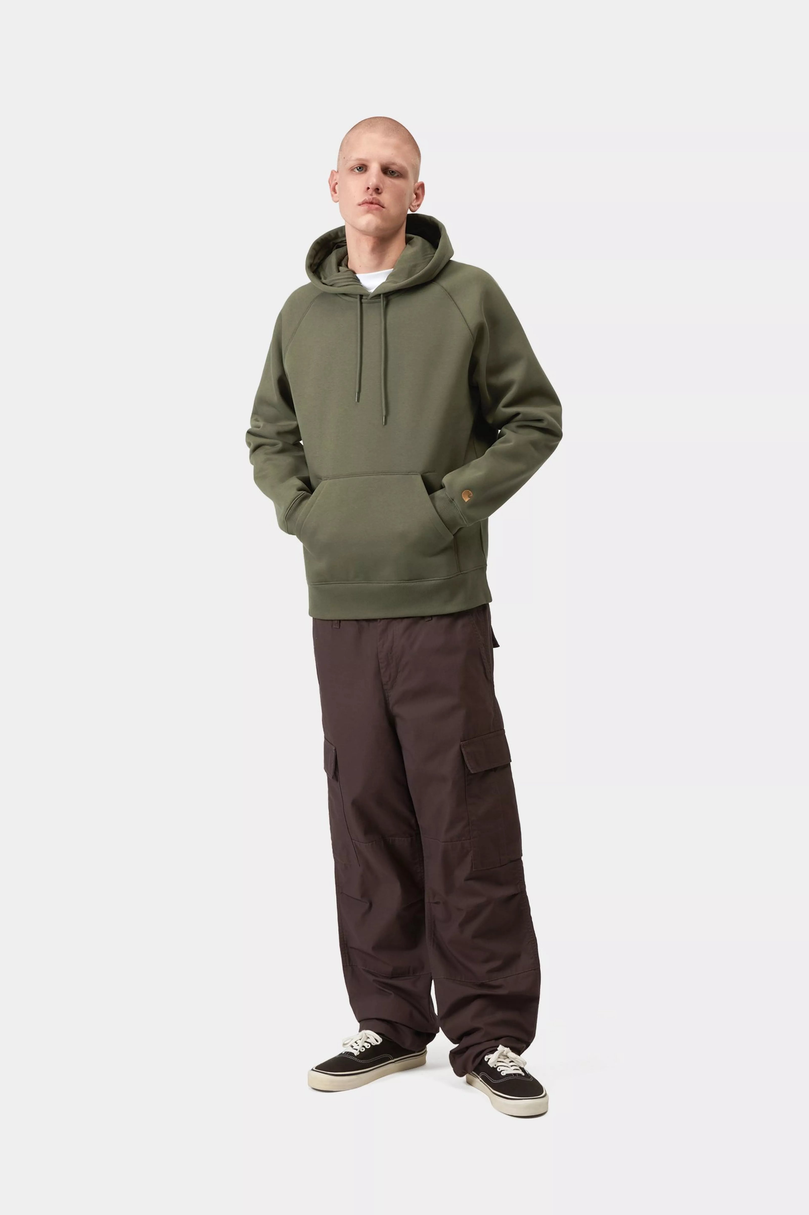 Carhartt WIP Hooded Chase Sweat Leaf / Gold