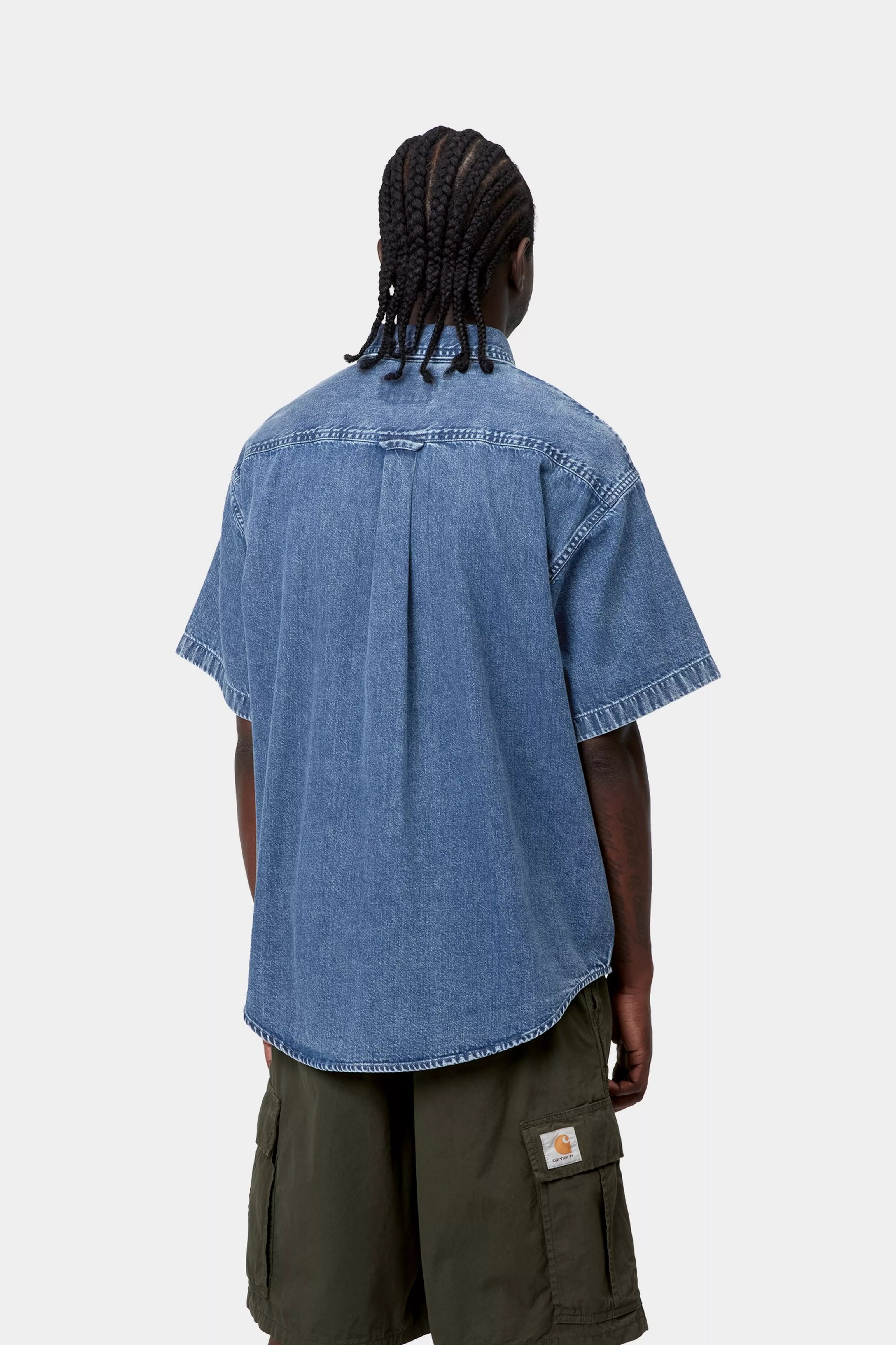 Carhartt WIP S/S Lucas Shirt Blue stone washed