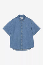 Load image into Gallery viewer, Carhartt WIP S/S Lucas Shirt Blue stone washed
