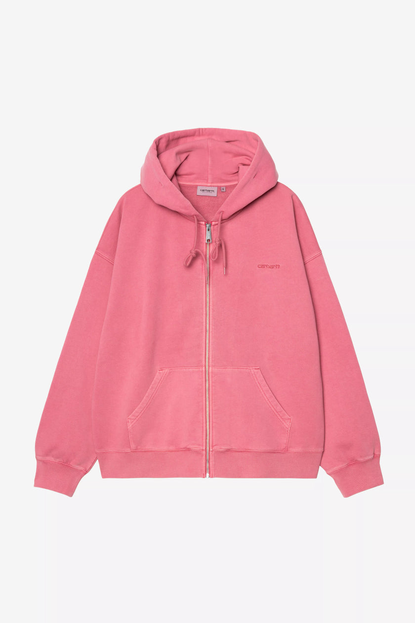 Carhartt WIP Hooded Benton Sweat Jacket Primrose garment dyed