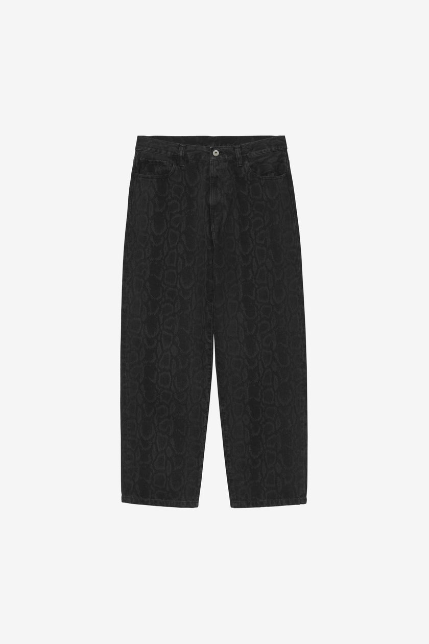 Carhartt WIP Snake Landon Pant Camo, Black stone wash