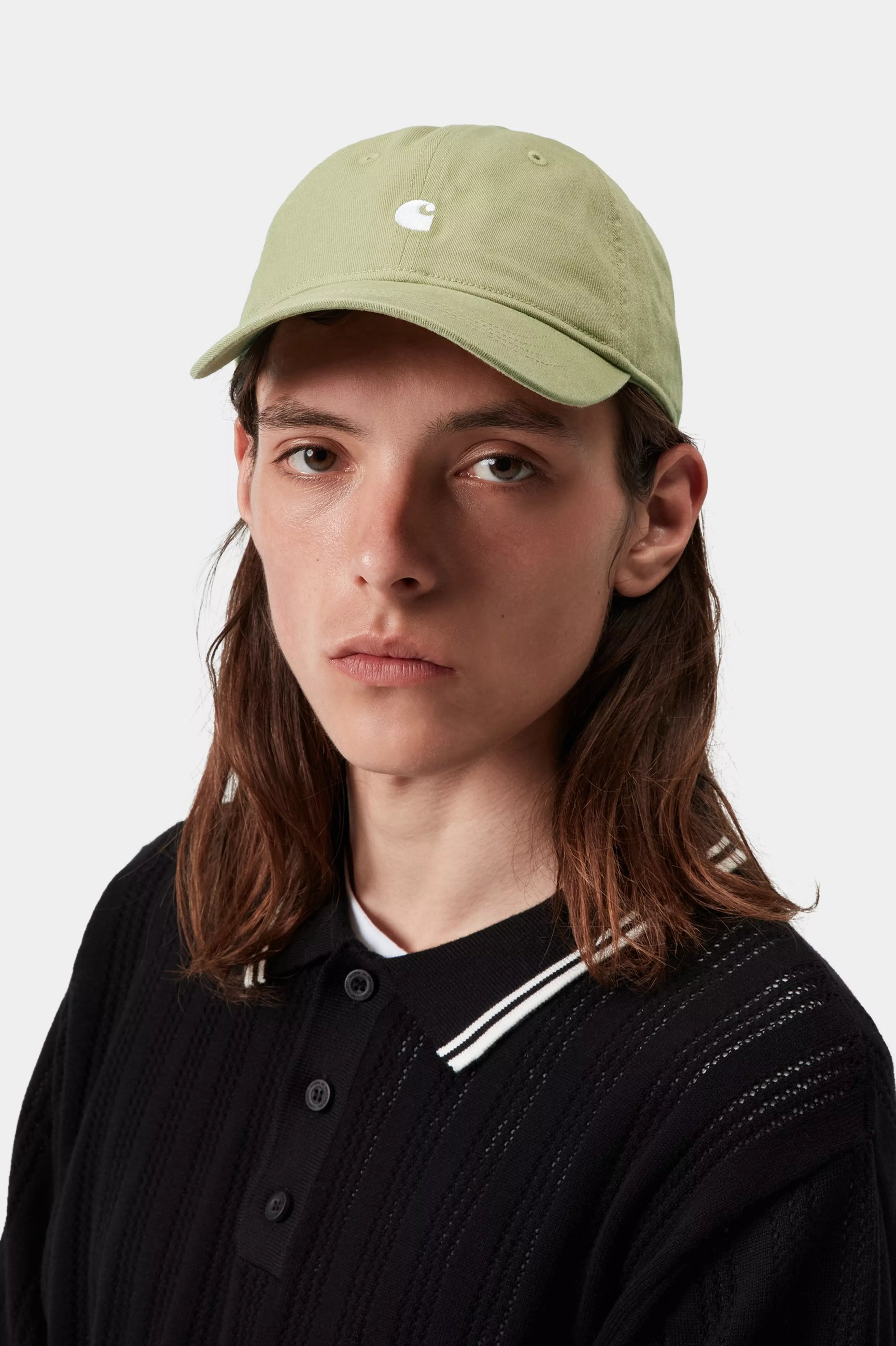 Carhartt WIP Madison Logo Cap Gentle Green / White