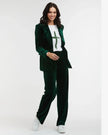Italian Star Jets Velvet Jacket Bottle Green