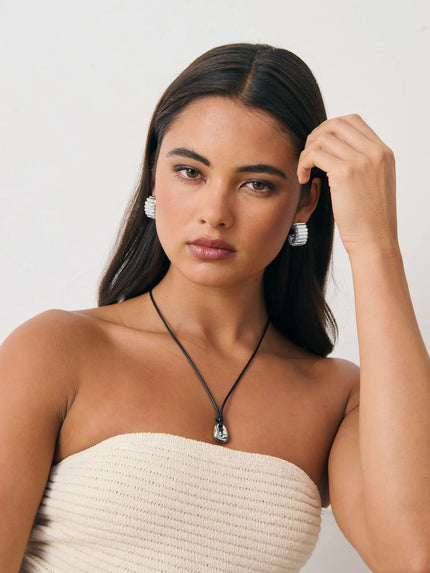 Lustre & Sage Indira Silver Plated Earrings