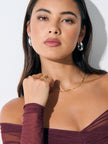 Lustre & Sage Lea Wavy Earrings Sterling Silver Plated