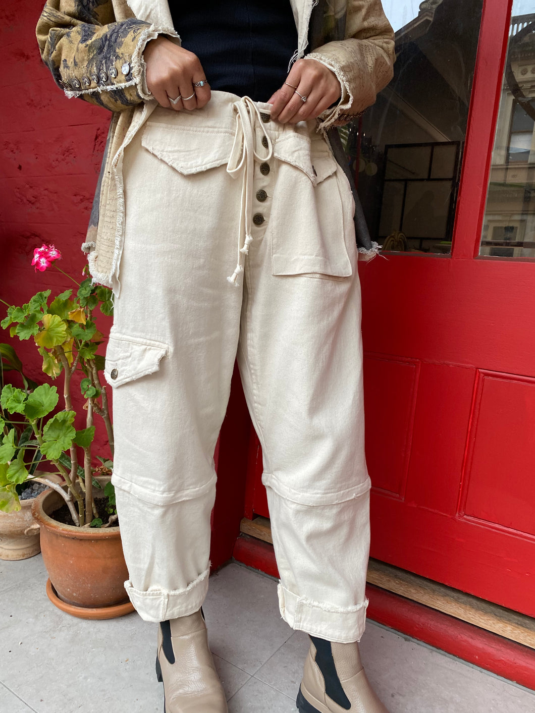 M. A. Dainty Trucker Pant Cream