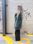 Cinnamon Creations KRE1176 Faux Fur Coat Dark Green