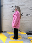 Cinnamon Creations KRE1176 Faux Fur Jacket Fuschia