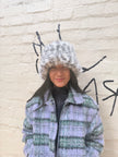 Cinnamon Creations 7548 Fluffy Leopard Bucket Hat White