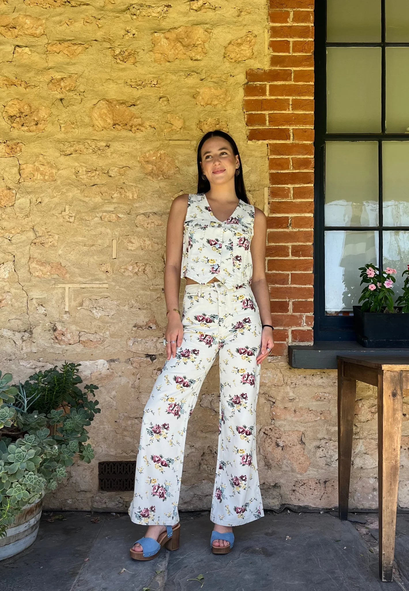 Rolla's Sailor Pant Floral Cream