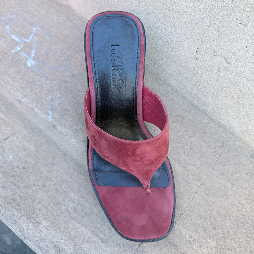 Mollini Neomi Heel Sandals Earth/ Black Suede