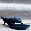 Mollini Heedee Velvet Thong Heels Teal