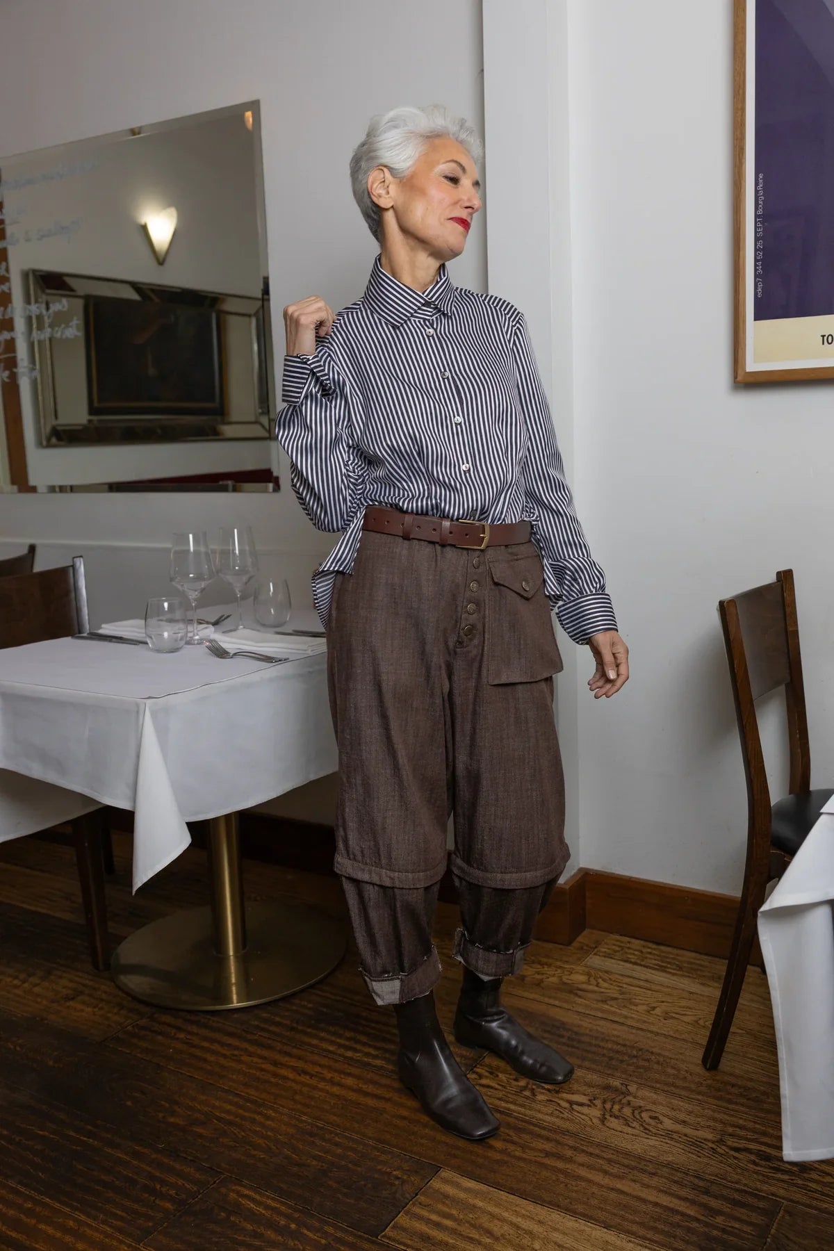 M. A. Dainty Keyes Shirt Blue/Brown