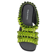 Django & Juliette Gwinna Slide Sandals Lime Metallic Leather