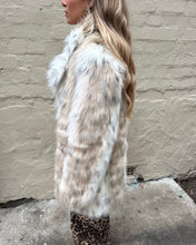 Load image into Gallery viewer, DEA The Label Faux Fur Long Coat Lynx
