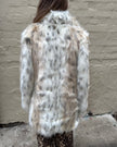 DEA The Label Faux Fur Long Coat Lynx