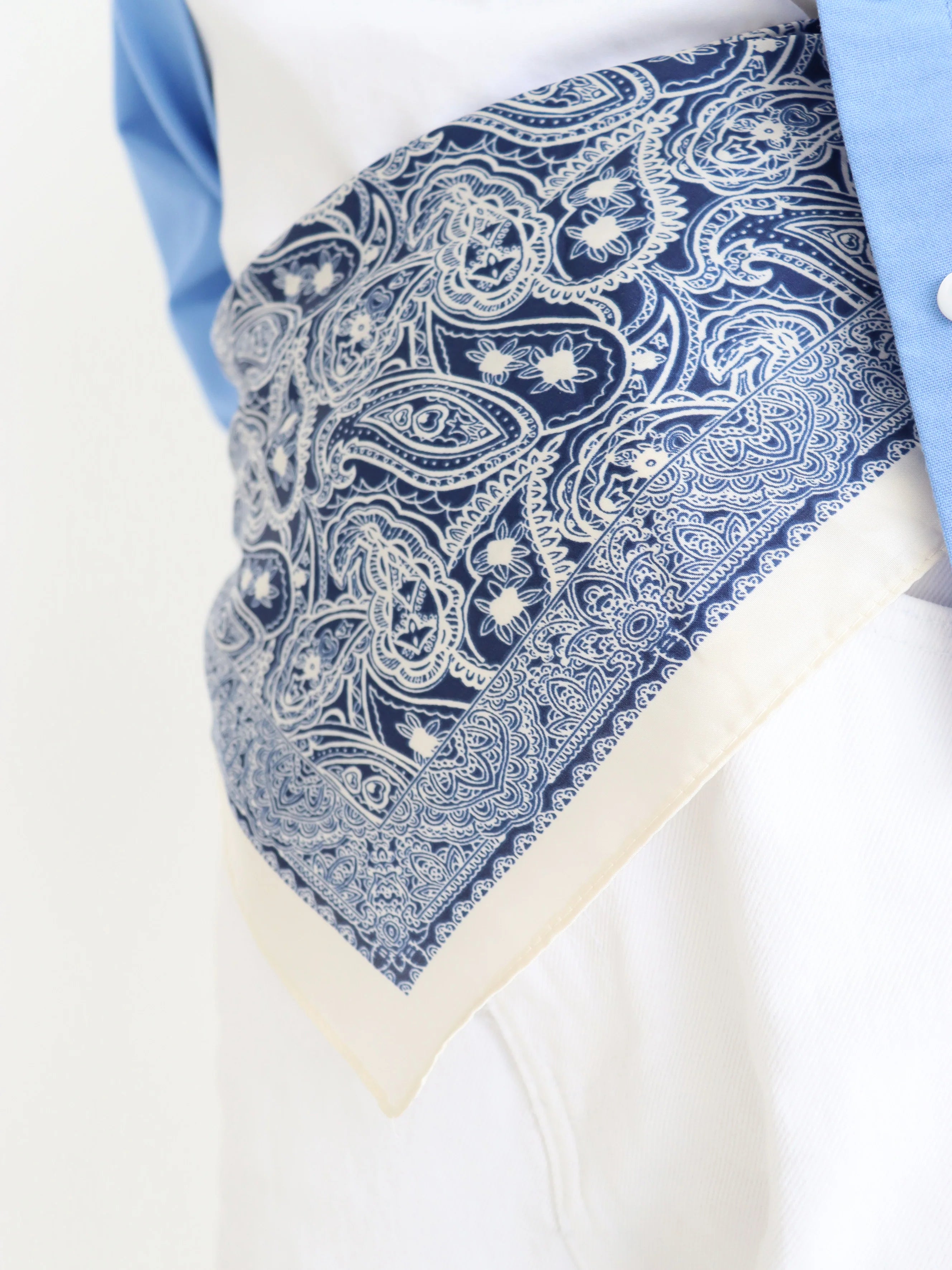 Angels Whisper Indie Paisley Bandana Scarf Blue
