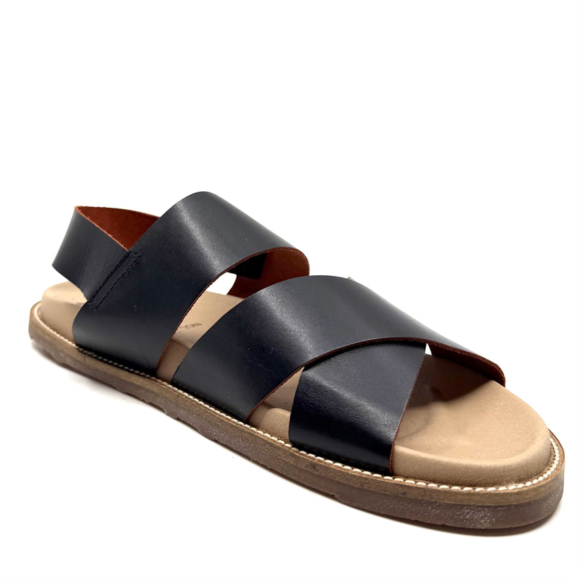 Fly London Molf Leather Sandals Java Black