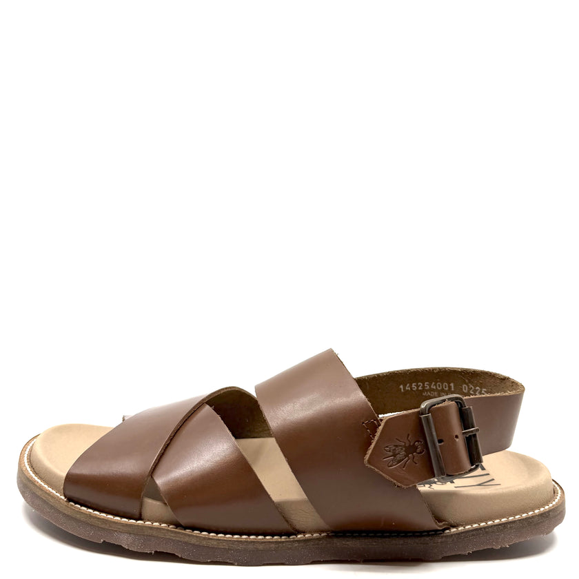 Fly London Molf Leather Sandals Bridle Camel Camel