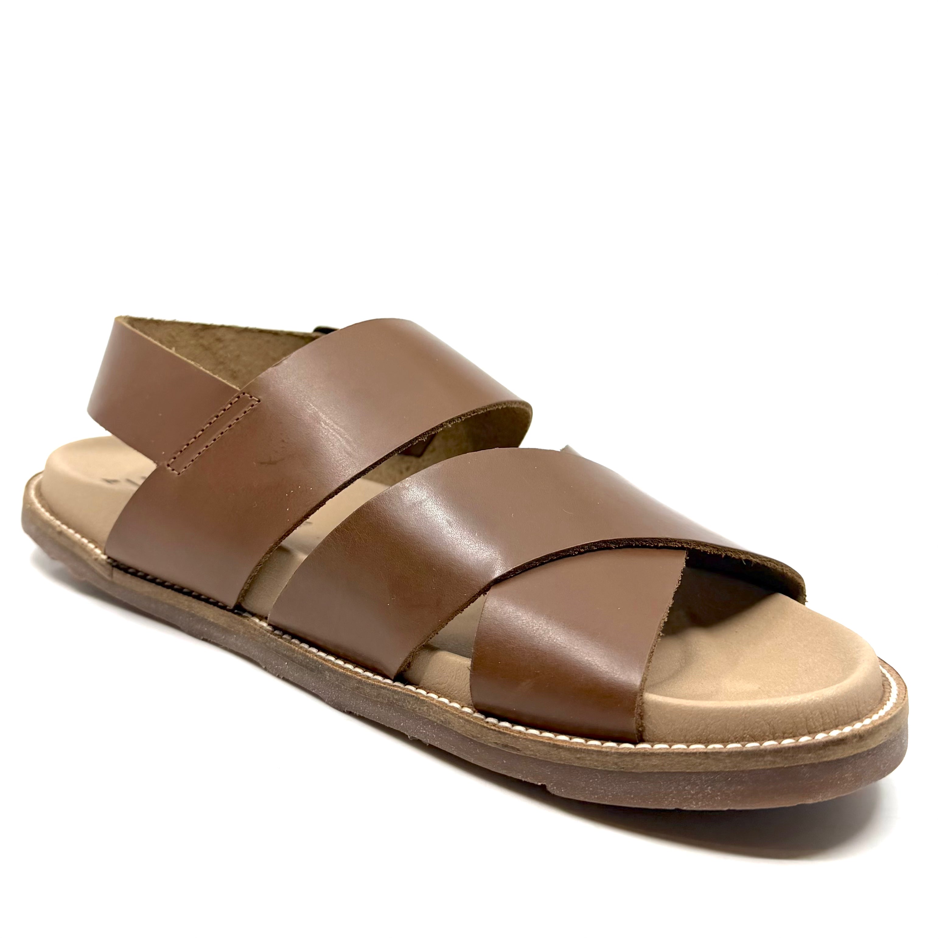 Fly London Molf Leather Sandals Bridle Camel Camel