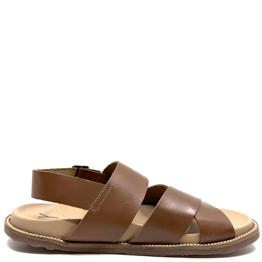 Fly London Molf Leather Sandals Bridle Camel Camel