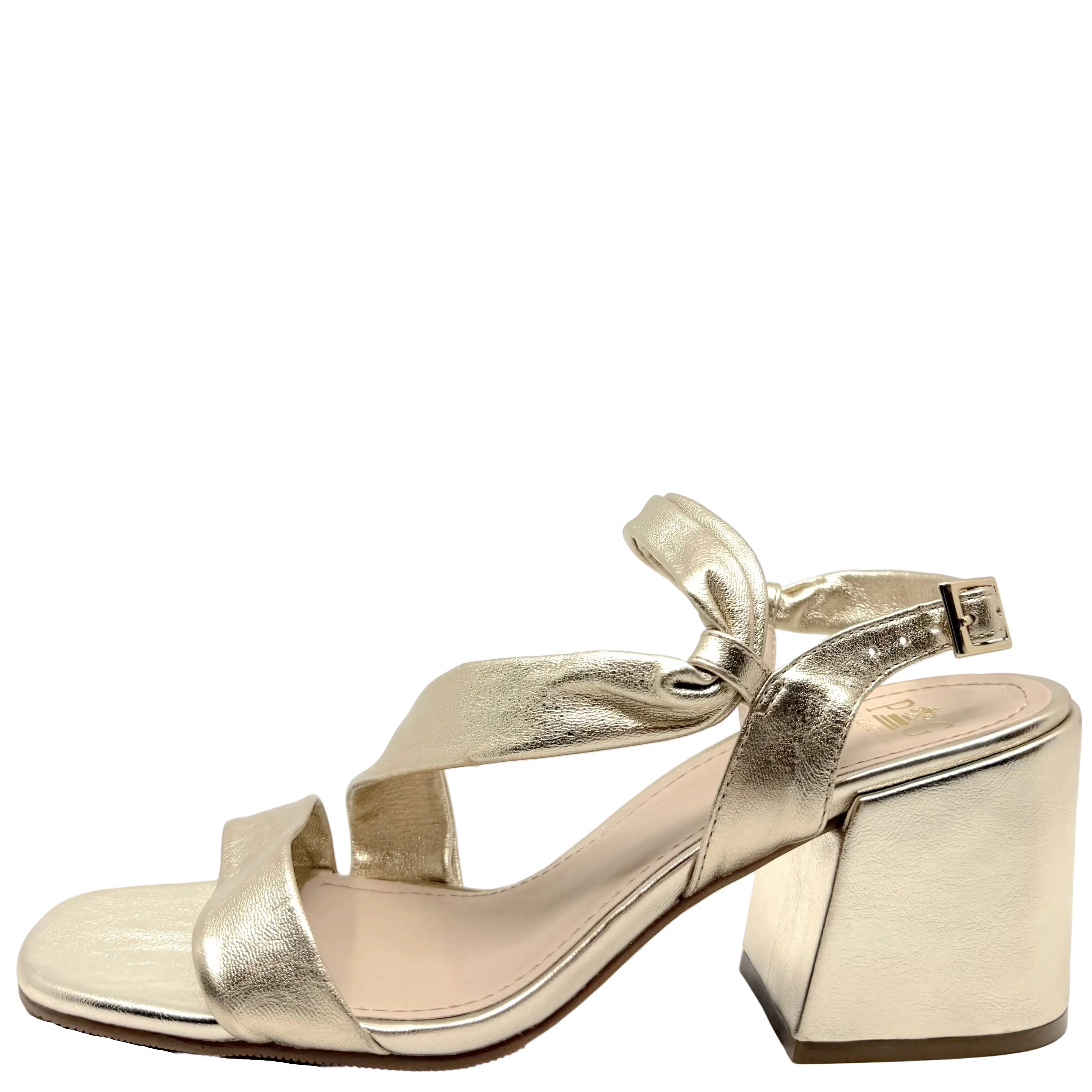 Piazza Grande Block Sandals Lumina Soft Light Gold