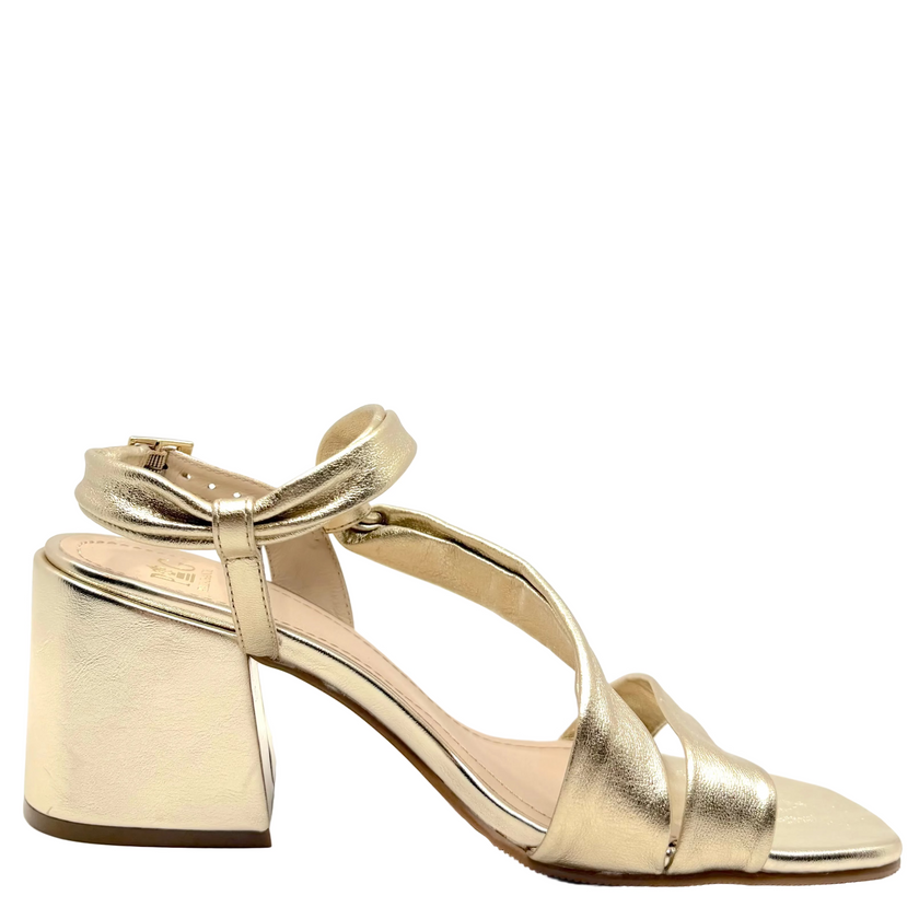 Piazza Grande Block Sandals Lumina Soft Light Gold